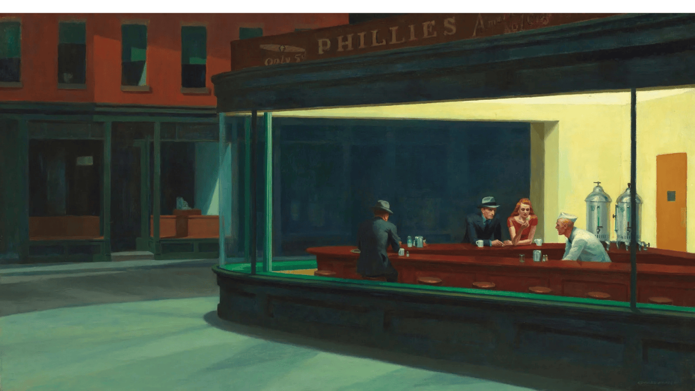 Nighthawks by Edward Hopper - photo credit - Britanica.com